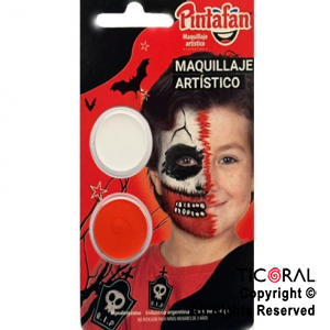 MAQUILLAJE ARTISTICO PINTAFAN ROJO BLANCO MONSTRUOSO 13-809 (4GR SET X 2) x 1